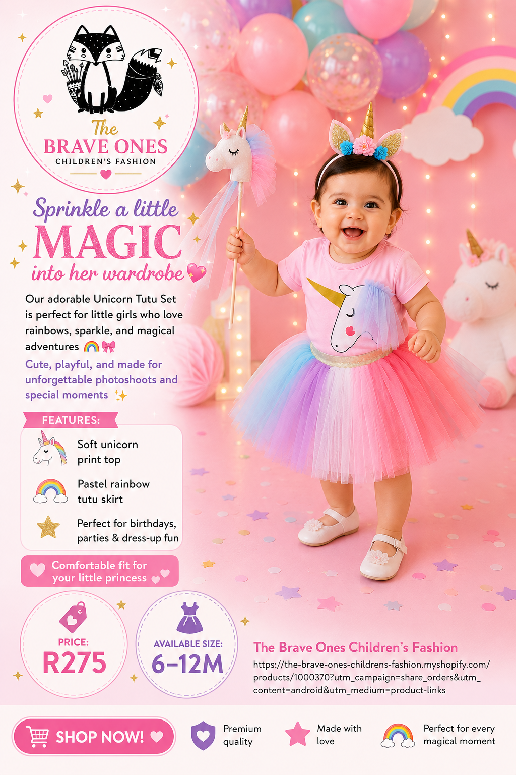 Unicorn Top and Rainbow Tutu #1000370