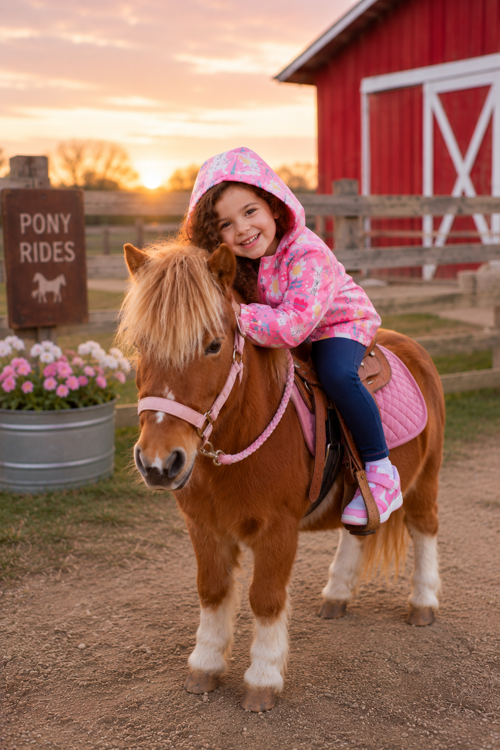 Pink Bunny Hooded Windbreaker #1000207