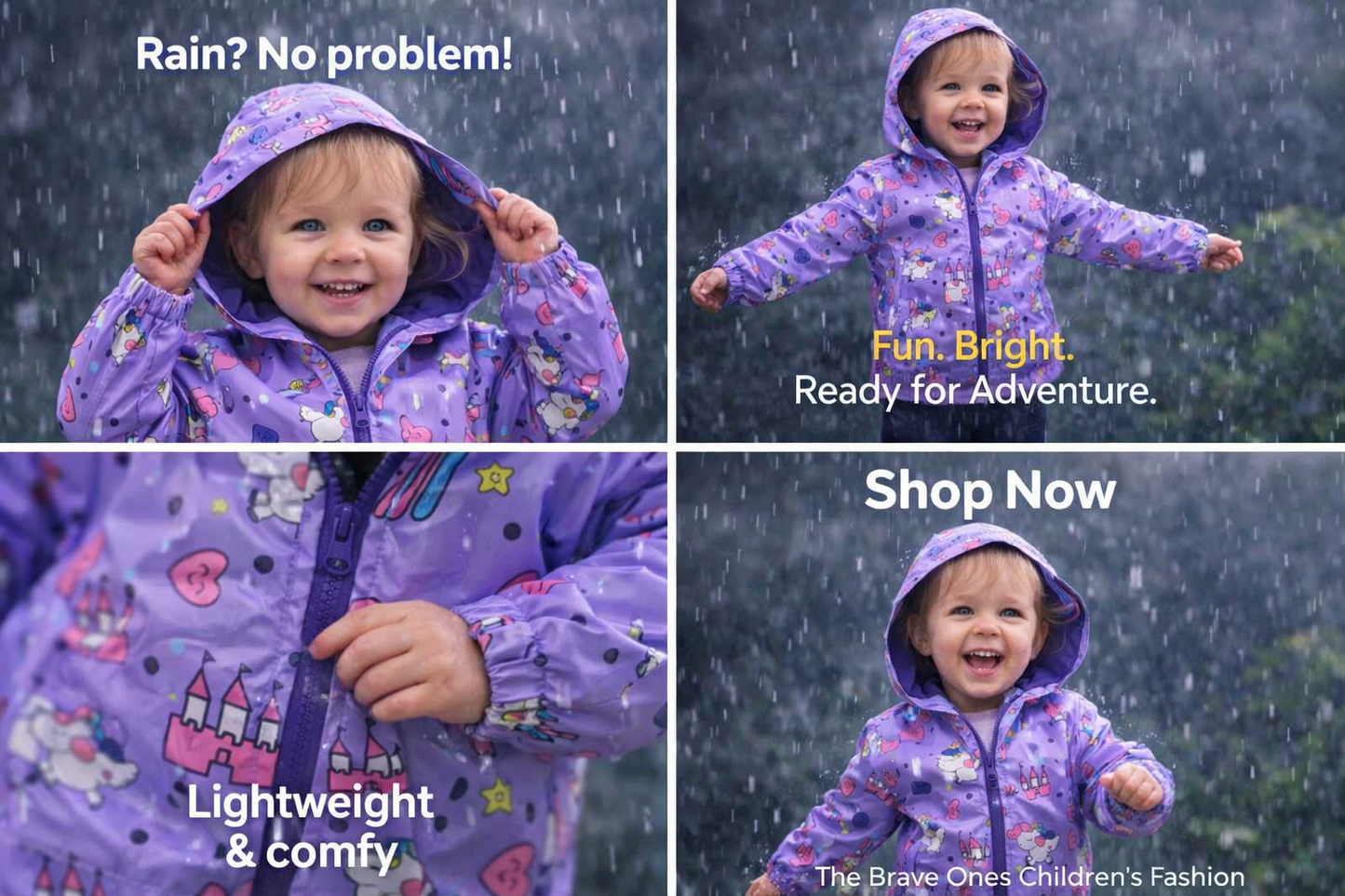 Purple Unicorn Hooded Windbreaker #1000210