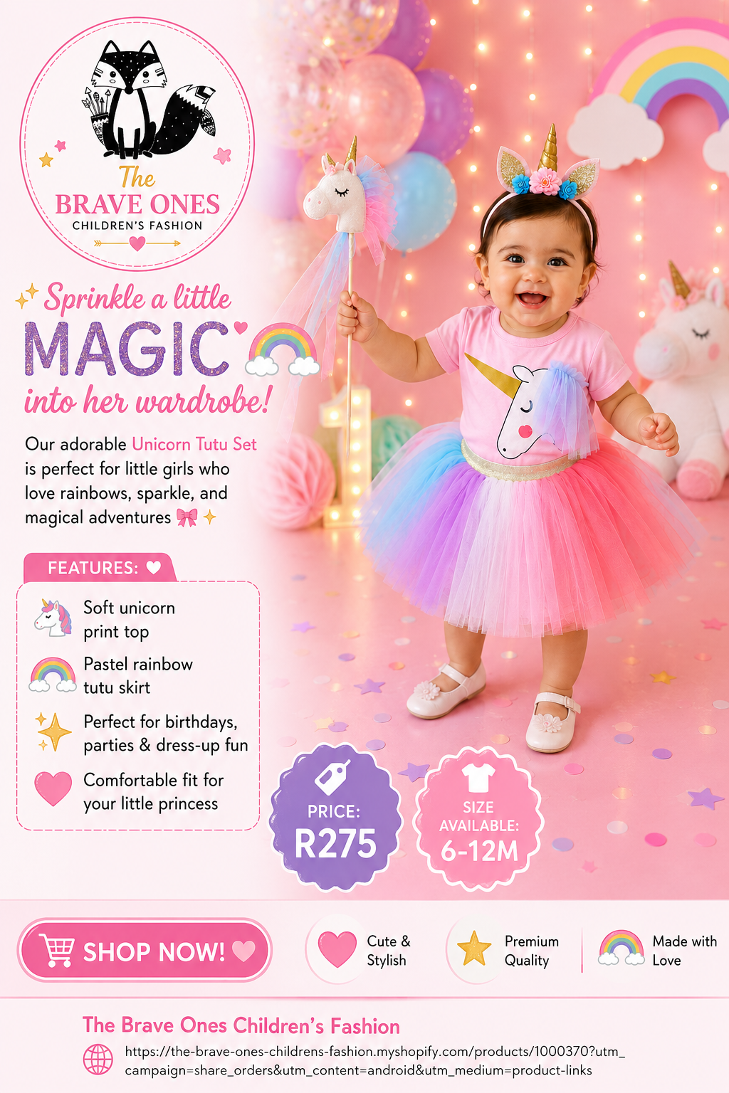 Unicorn Top and Rainbow Tutu #1000370