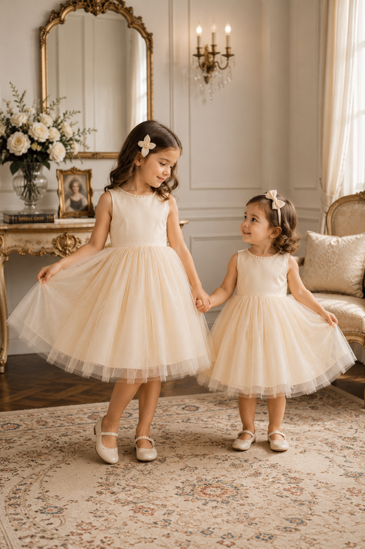 Cream Special Occasions Dress Ball Gown #100081