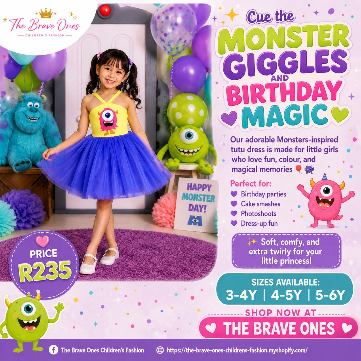 Monsters Inc. Tutu Dress #10001011