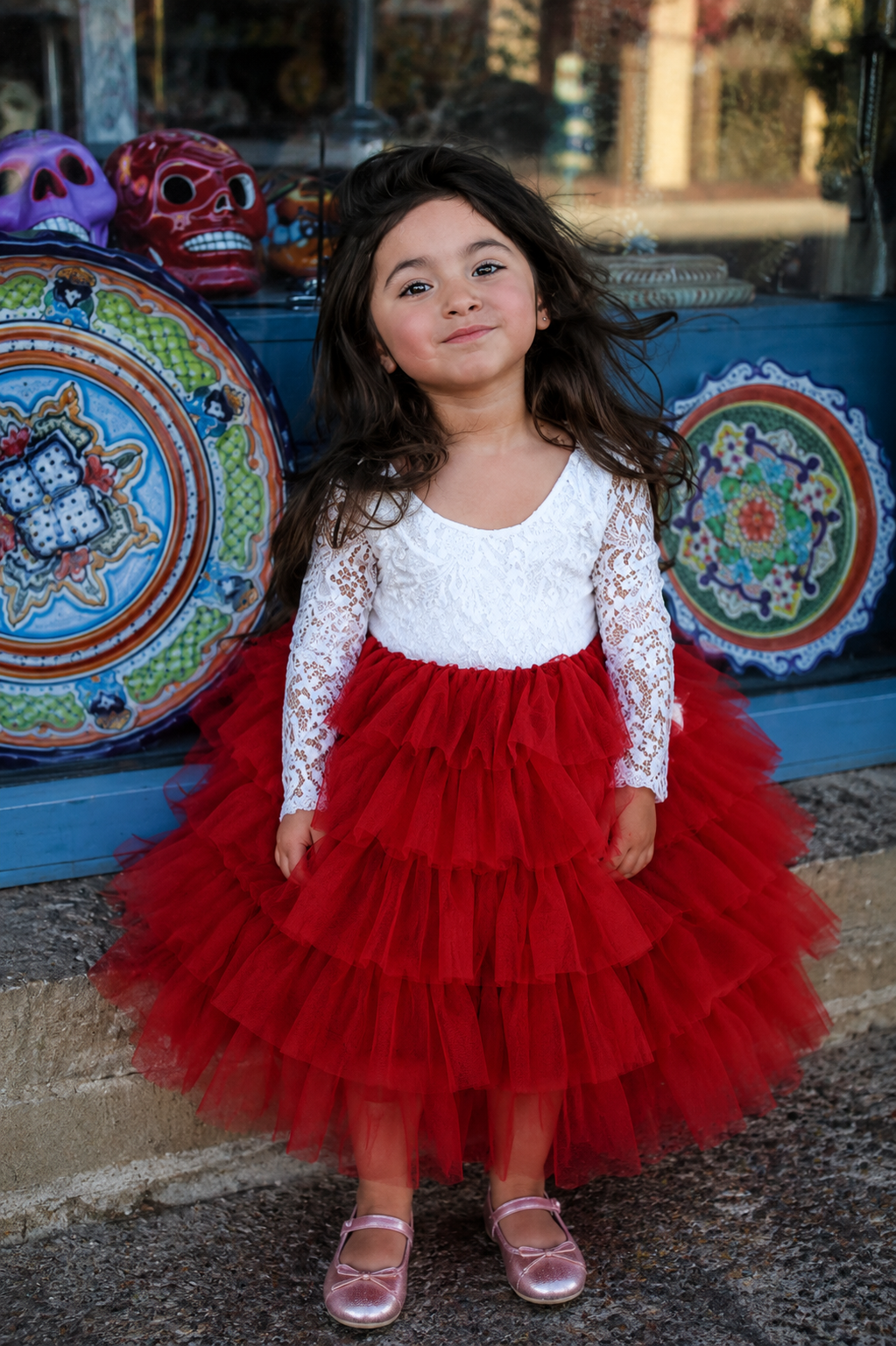 Long Sleeve Lace Red Wine Special Occasions Dress #1000273