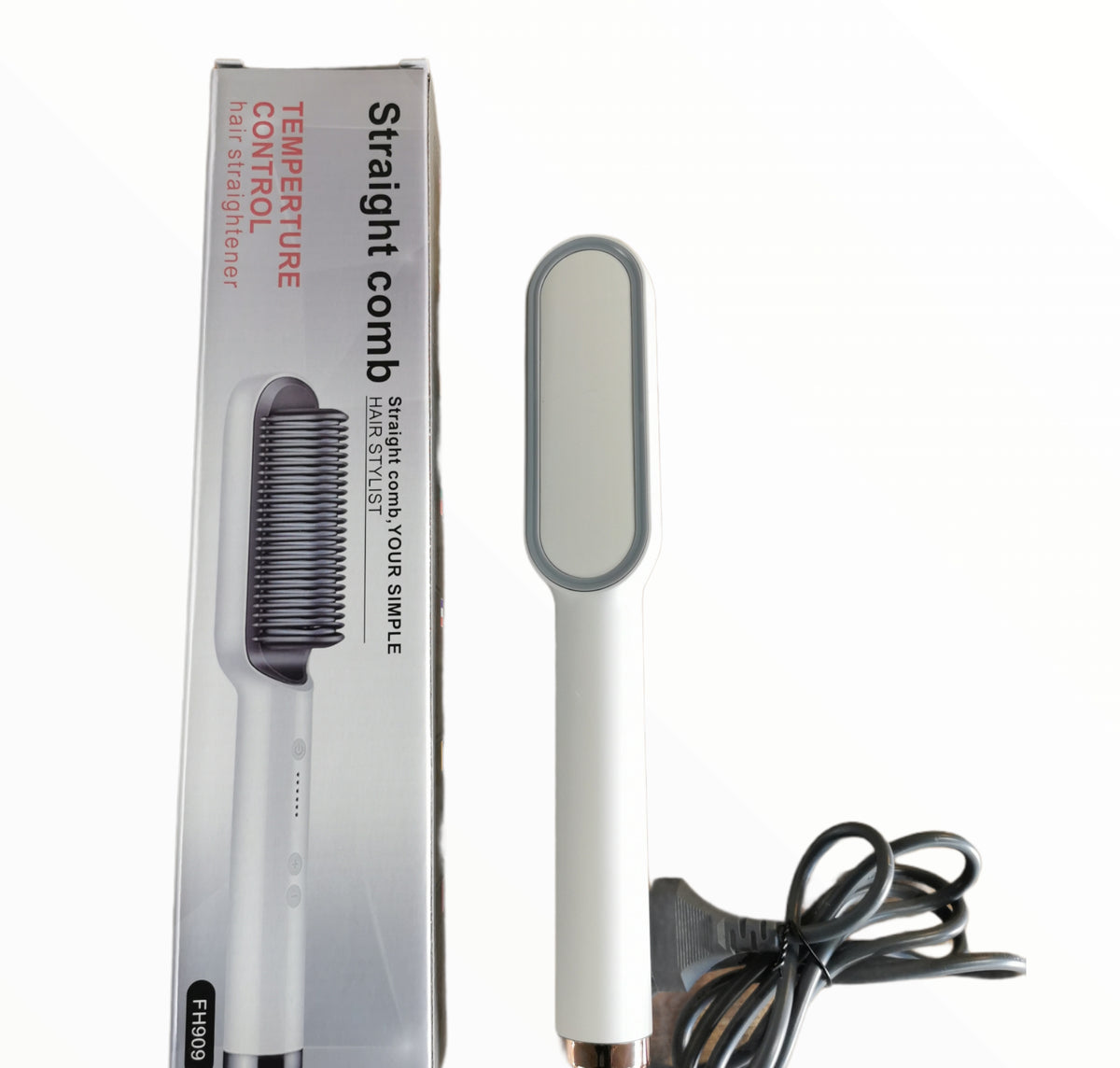 Hair Straightener Comb One-Step Hair Straightening Brush FH909 - White.  Hair Straightener Comb One-Step Hair Straightening Brush - Green #80004