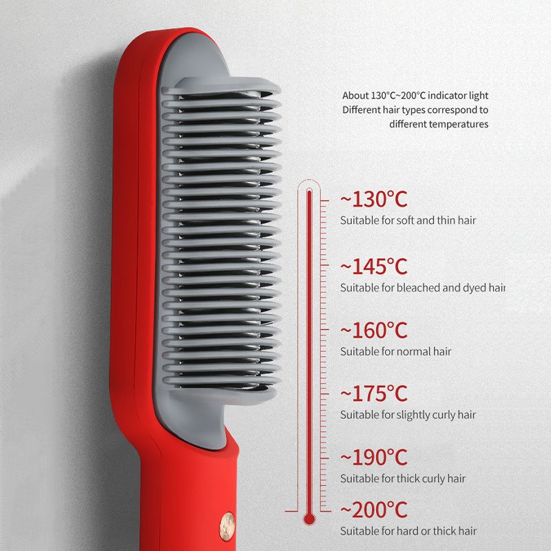Hair Straightener Comb One-Step Hair Straightening Brush FH909 - White.  Hair Straightener Comb One-Step Hair Straightening Brush - Green #80004