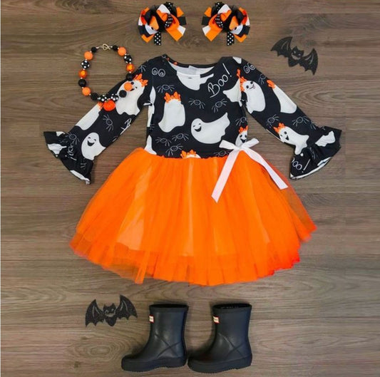 Boo!! Orange Tutu Dress #1000671