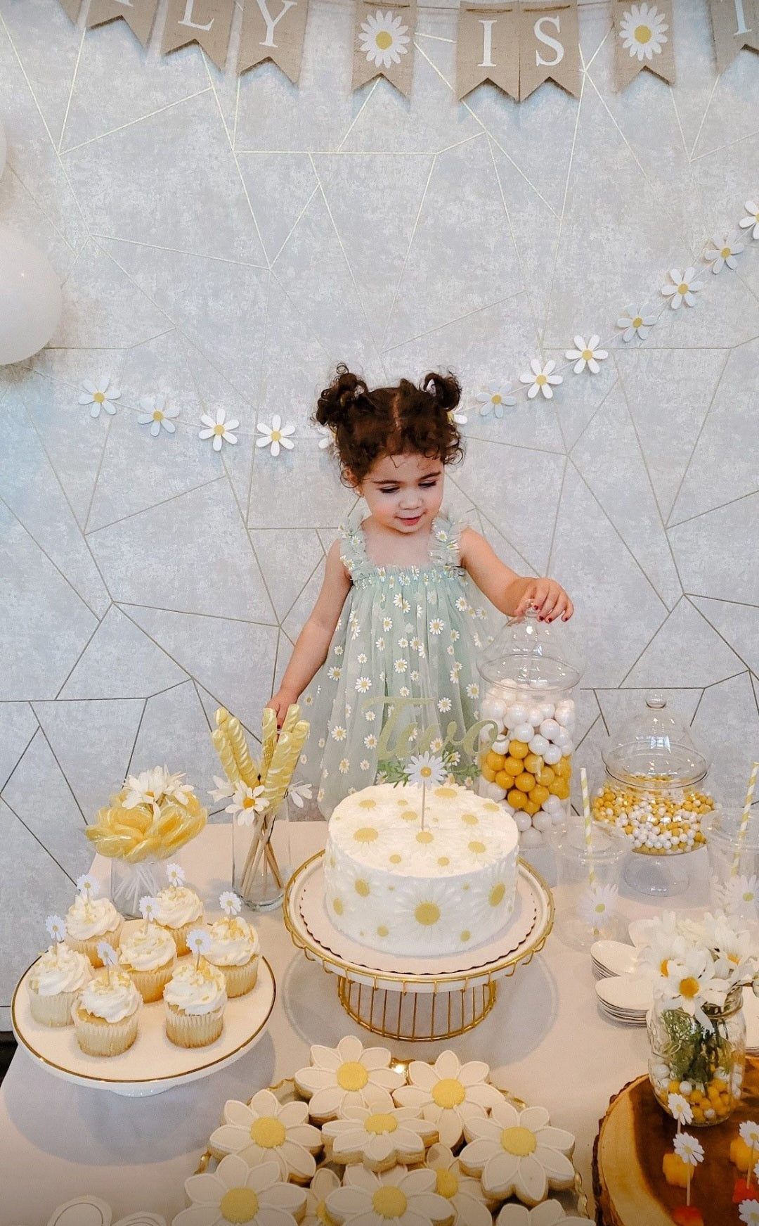 Green Daisy Dress #1000282