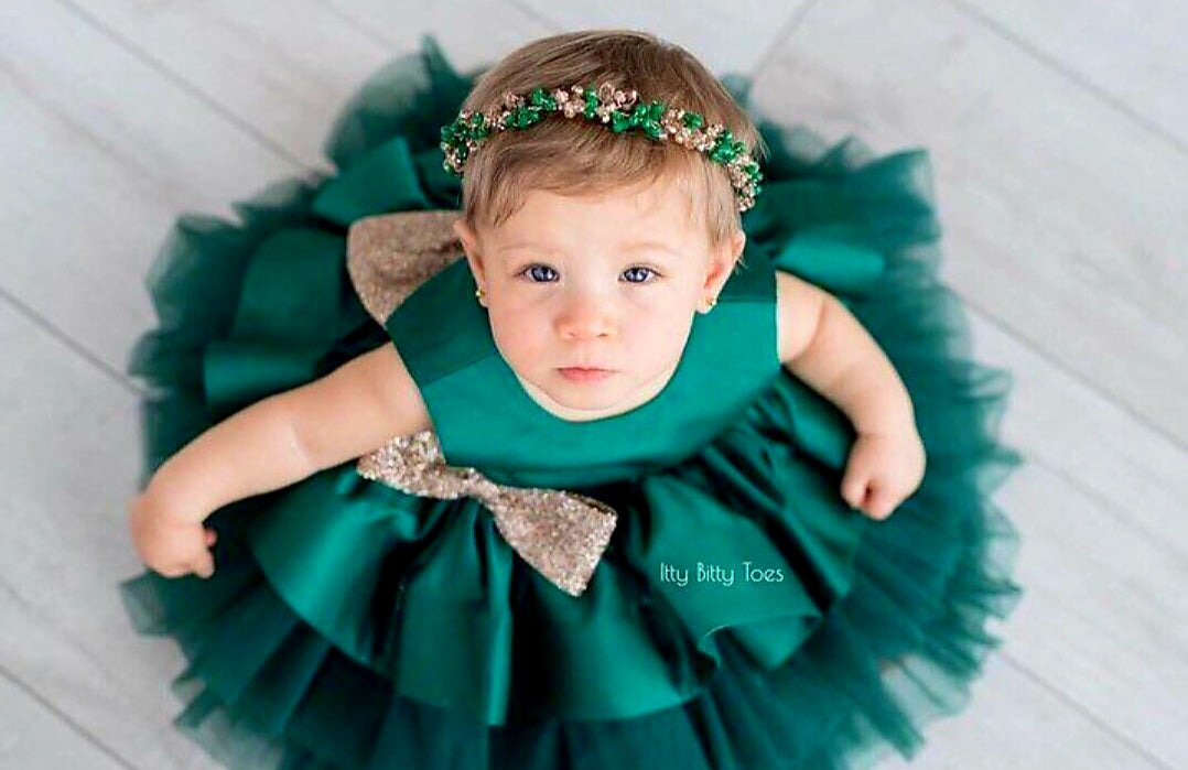 Forest Green Special Occasions Dress #1000995