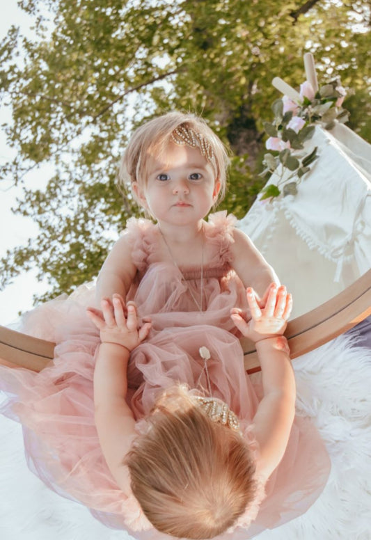 Dusty Pink Tulle Dress #1000951