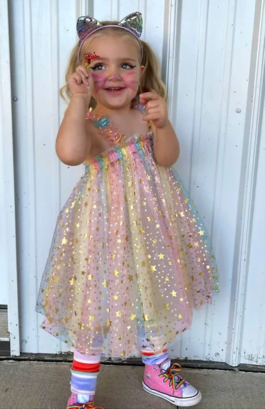Rainbows and Stars Tulle Dress #1000415