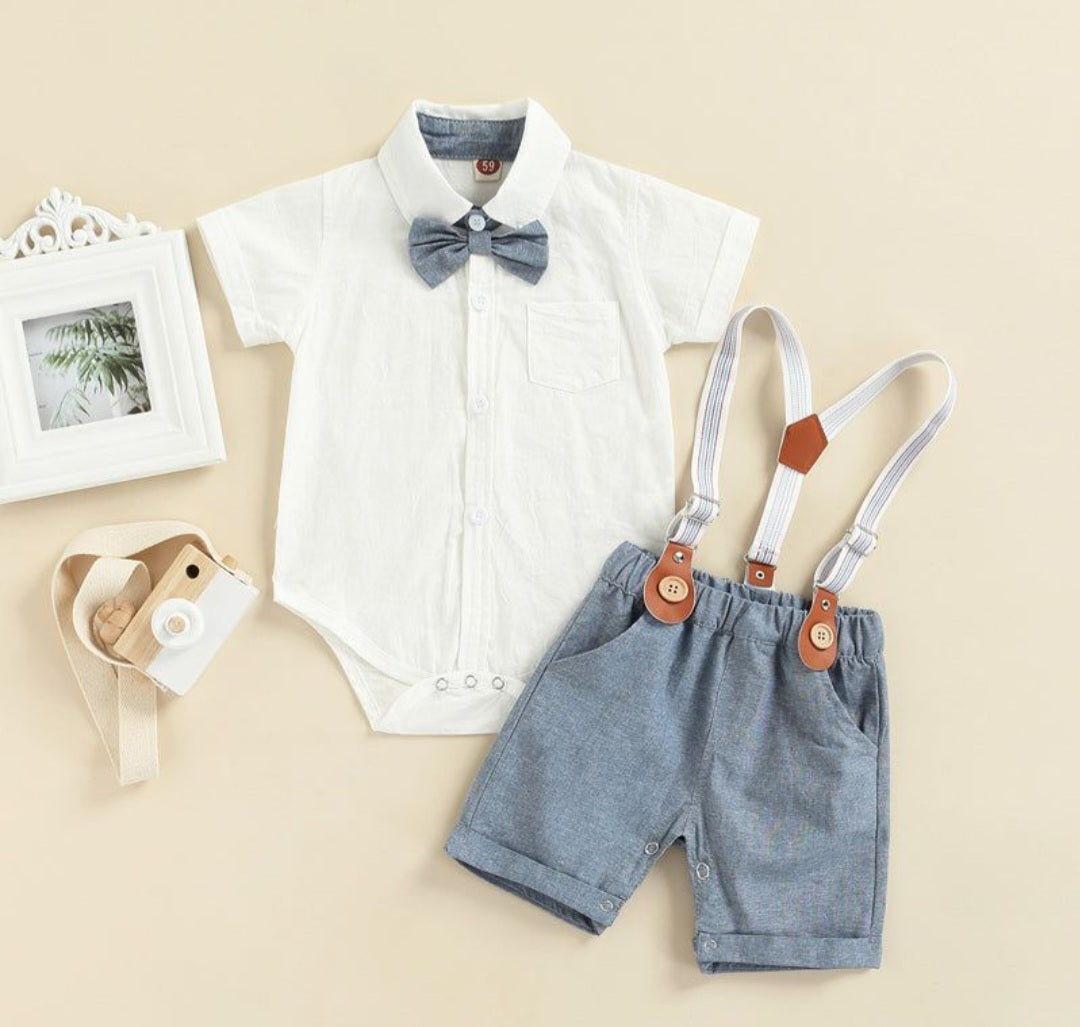 Blue And White Gentleman Suit 4PSC #2000344