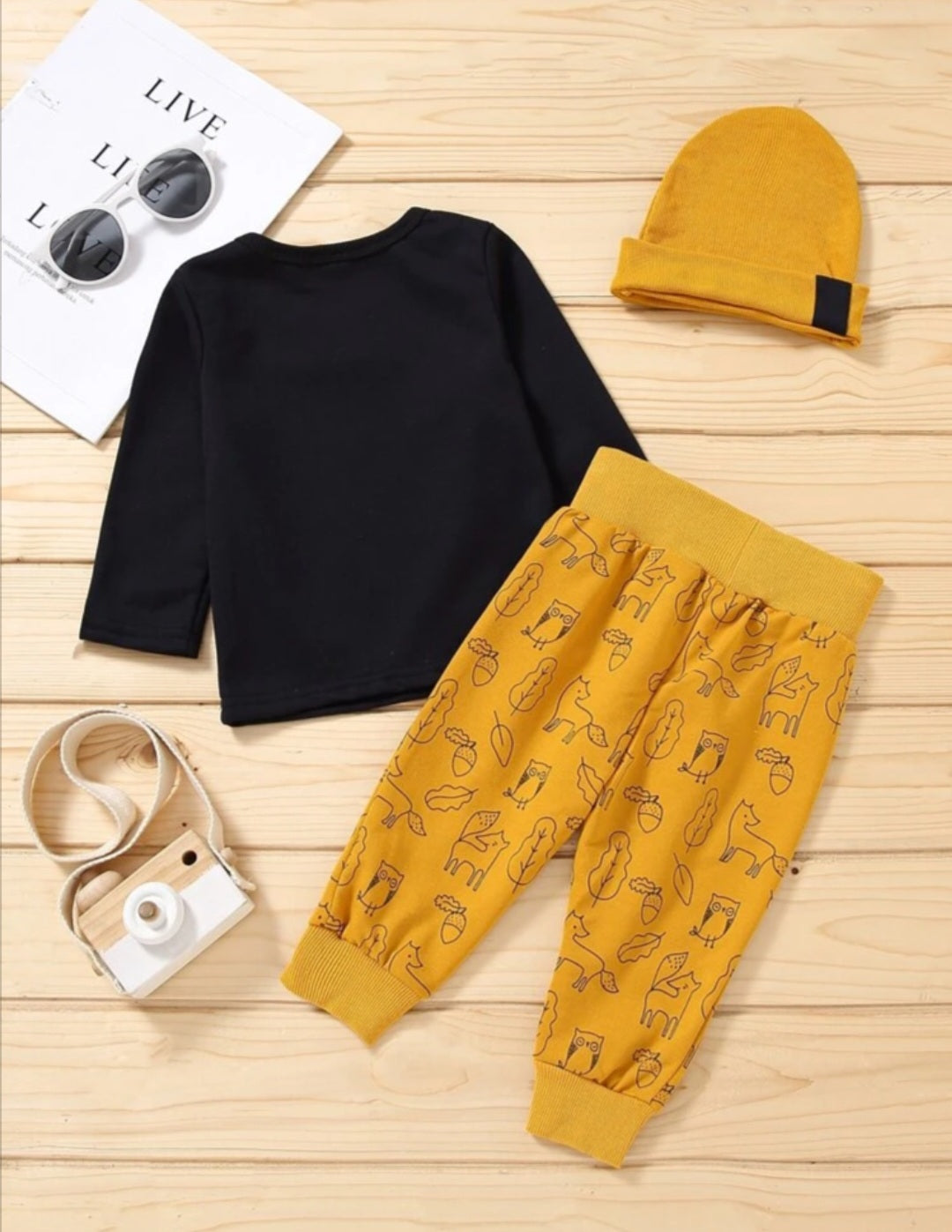 Black and Yellow Fox 3PSC Tracksuit #20001