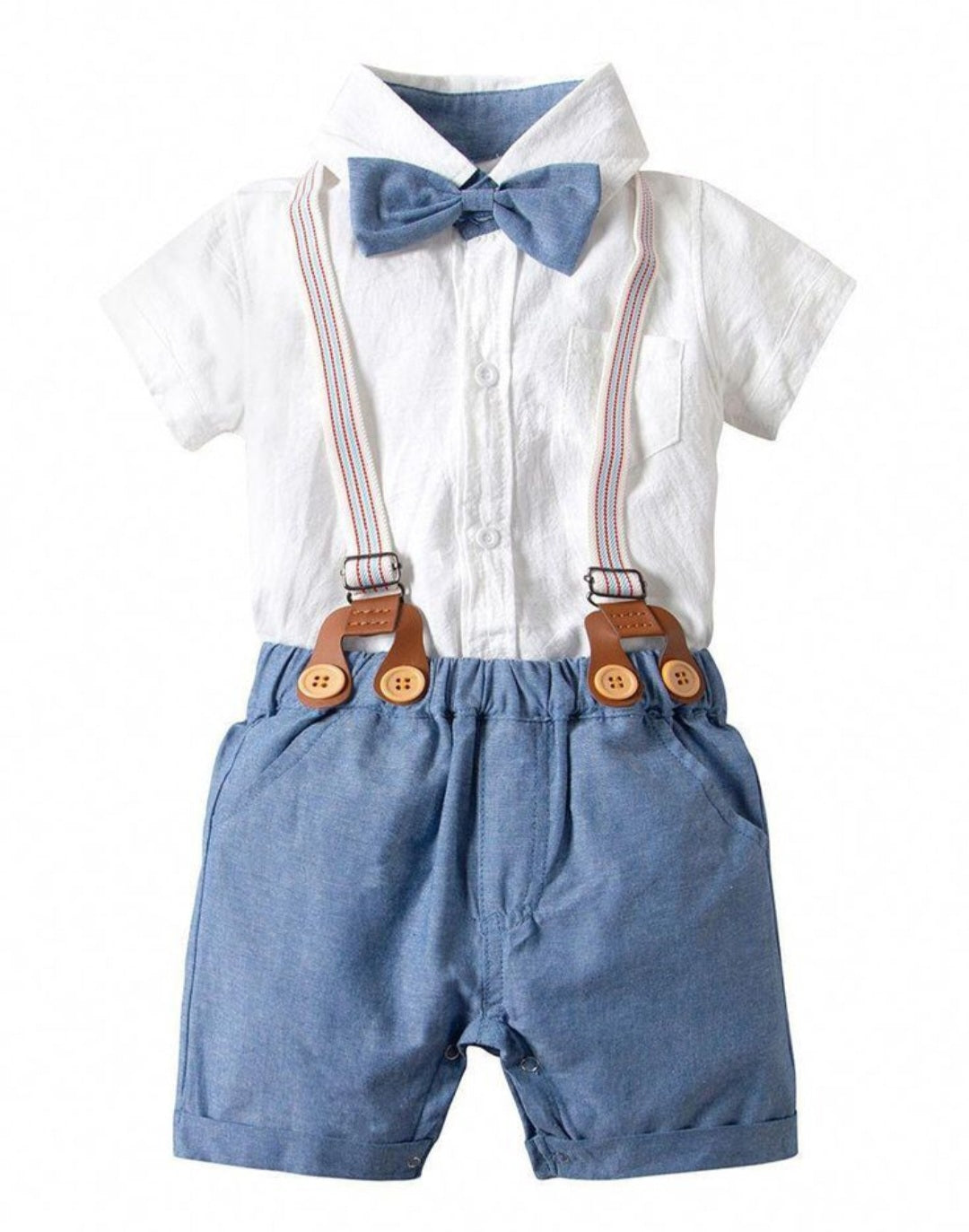 Blue And White Gentleman Suit 4PSC #2000344