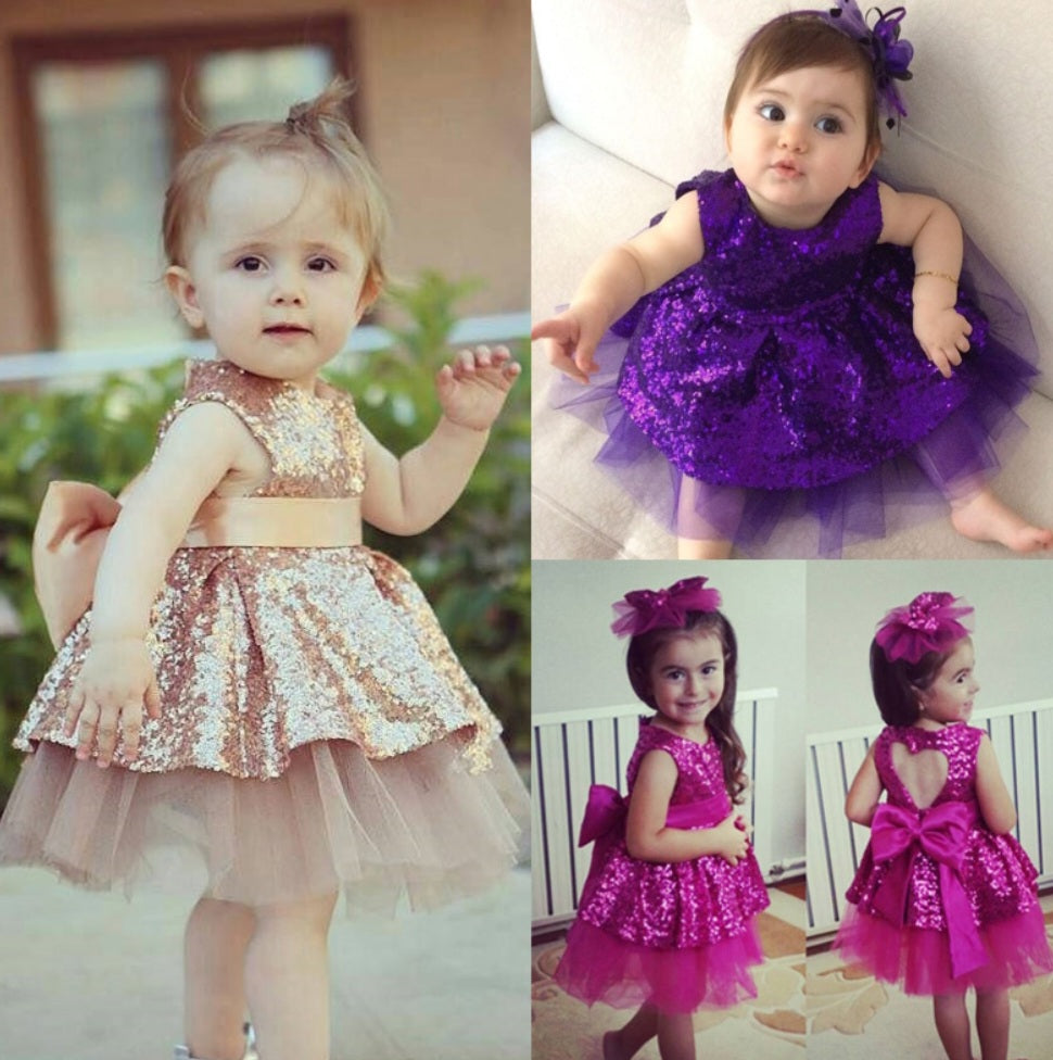 Pink Sequins Special Occasions Dress #1001034