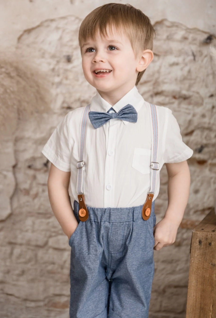 Blue And White Gentleman Suit 4PSC #2000344